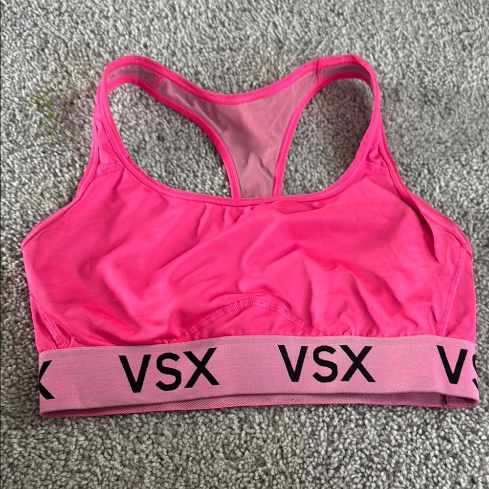 VSX Pink Racerback Sports Bra Moisture-Wicking